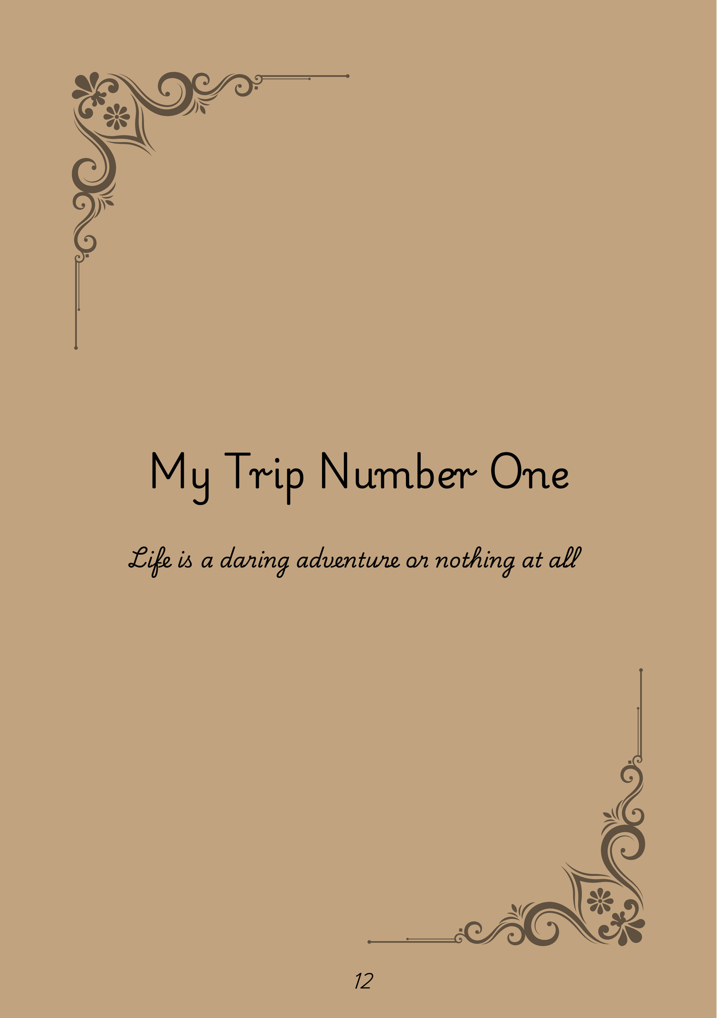 "Marble Brown" Travel Journal - A5 Hardback Full Colour