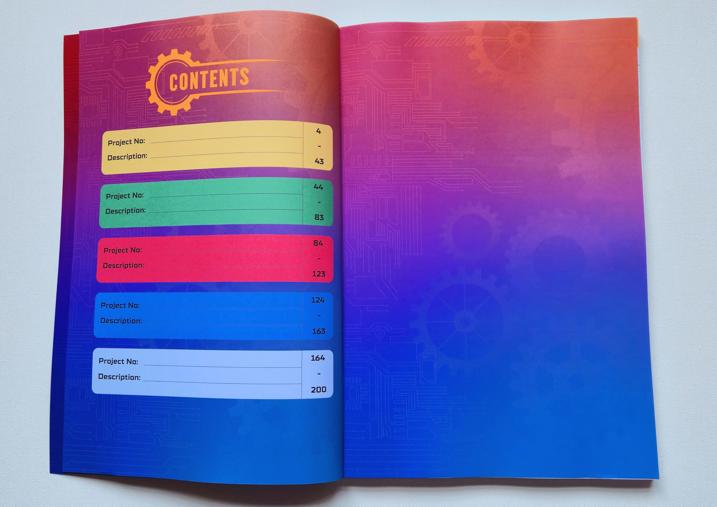 A4 Engineering Project Notebook - Paperback Full Colour