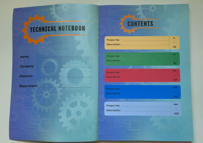 A4 Technical Notebook - Paperback Full Colour